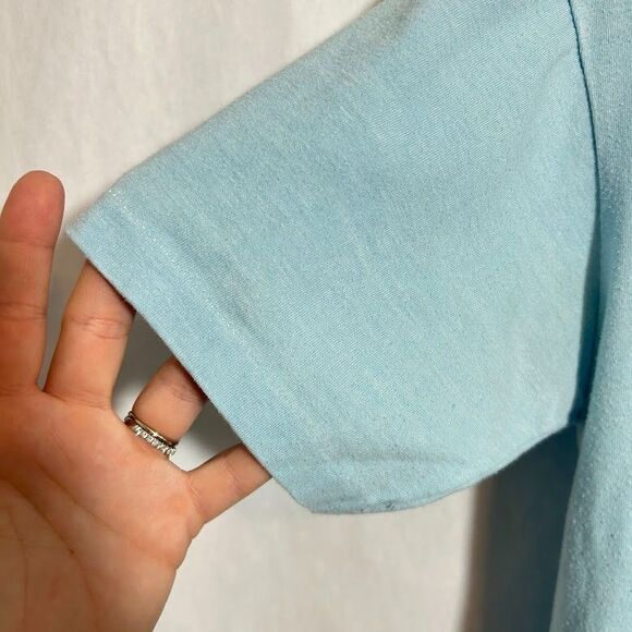 VTG 80s Oregon Graphic T Shirt S/M Blue Rainy Weather Single Stitch Super Shirts - Picture 9 of 11